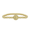 Elegant St Benedict Gold Filled Bracelet - Religious Charm Stretch Wrist Bracelet by Isabella Celini