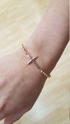 Gold Filled Cross Bracelet - Religious Boho Hippie Jewelry for Women - Tarnish Free