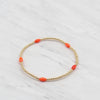14kt Gold Filled Red Coral Beaded Stacking Bracelet - Tarnish Free - 2 mm Gold Filled Beads