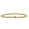 Handcrafted Gold Filled CZ Pave Bracelet - Boho Chic Womens Gift - Adjustable Stretch Design - Childrens Sizes Available