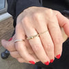 14kt Gold Filled Stacking Ring - Tarnish-Free Womens Jewelry with 3mm and 5mm Beads - Stretch for Perfect Fit