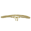 Gold Filled Bow Charm Stretch Bracelet with Cubic Zirconia Stones for Women - Stackable Beaded Design