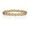 Gold Filled Flat 7 mm Bead Layering Bracelet, Isabella Celini, Gold Filled Beads, Stretch Stacking Bracelet, Boho Chic