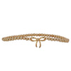 Gold Filled Bow Charm Stretch Bracelet with Cubic Zirconia Stones for Women - Stackable Beaded Design