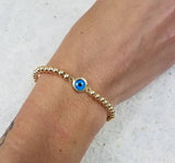 Evil Eye Bracelet, Good Luck Bracelet, Gold Filled Bracelet,