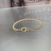 Good Luck Evil Eye Protection Bracelet - Spiritual Hamsa Gold Filled Hand Beaded - Stackable Hand Pendant Bracelet