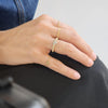 14kt Gold Filled Stacking Ring - Heart Pendant Ring - Tarnish-Free Woman's Jewelry with 3mm Gold Filled Beads - Stretch for Perfect Fit