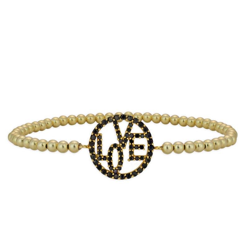 Love Bracelet, Gold Filled Bracelet, Cubic Zirconia Bracelet