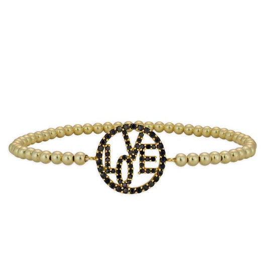 Love Bracelet, Gold Filled Bracelet, Cubic Zirconia Bracelet