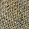 Dainty Gold Filled Beaded Necklace with Horse Shoe Charm and Cubic Zirconia for Women by Isabella Celini
