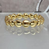 Gold Filled Bracelet, Flat Beaded Bracelet, Stretch Stacking Bracelet