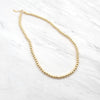 Dainty 4 mm Gold Filled Beaded Layering Necklace – Stylish Tarnish Free, Water Resistant Layering Necklace