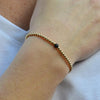 Handcrafted Gold Filled CZ Pave Bracelet - Boho Chic Womens Gift - Adjustable Stretch Design - Childrens Sizes Available