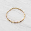 Gold Filled Beaded Anklet Bracelet - 3mm Round  5x3mm Oval Bead Boho Stretch Hippie Bracelet - Non Tarnish Jewelry