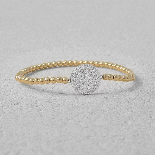Stacking Bracelet, Gold Filled Bracelet, Disc Gold Bracelet,