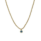 Gold Filled Dainty Evil Eye Beaded Necklace