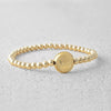 Elegant St Benedict Gold Filled Bracelet - Religious Charm Stretch Wrist Bracelet by Isabella Celini