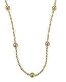 Dainty Beaded Station Layering 14kt Gold Filled Necklace