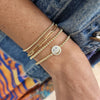 Silver Bracelet, Beaded Bracelet, Gold Ball Bracelet,