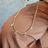 Dainty Gold Filled Multi-Charm Beaded Necklace - Lucky Amulet Charm Necklace - Gift for Woman