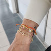 Delicate Gold Filled Beaded Star of David Stacking Bracelet - Small Wrist Bead Jewish Jewelry