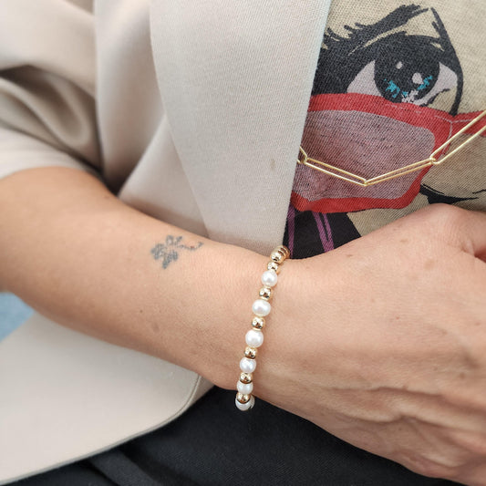 Boho Wrap Bracelet, Gold Filled Bracelet, Gold Ball Bracelet,
