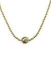 14kt Gold Filled Beaded Layering Necklace  Handcrafted with Gold-Filled Beads  10mm Bead Centerpiece  Adjustable Length  Isabella Celini