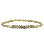 14Kt Gold Filled Semi Precious Beaded Bracelet - Stretch Stack for Ladies Gemstone Jewelry