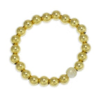 Freshwater Pearl Stretch Stacking Ring - 3mm Gold Filled Tarnish-Free Waterproof - Ladies Ring