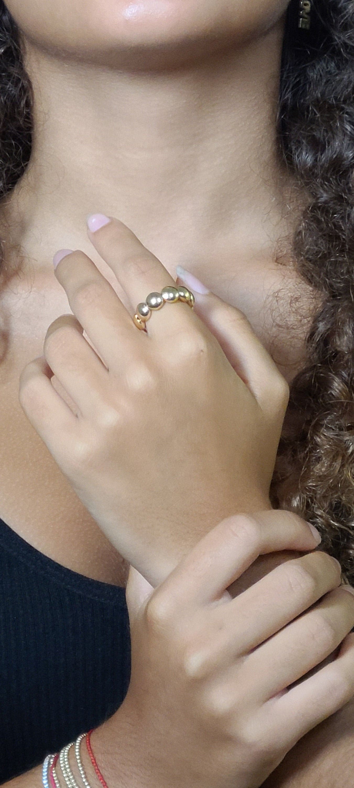 Gold Filled Ring, Stretch Ring, Bohemian Ring,