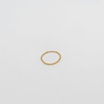 14k Gold Filled Stacking BEAD CHAIN RING, Dainty Gold Ball Chain & Minimalist Style Ladies Ring
