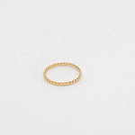 FLAT BEADED 14k Gold Filled RING, Minimalist Style Stack Bead Every Day Stylish Ring for Ladies