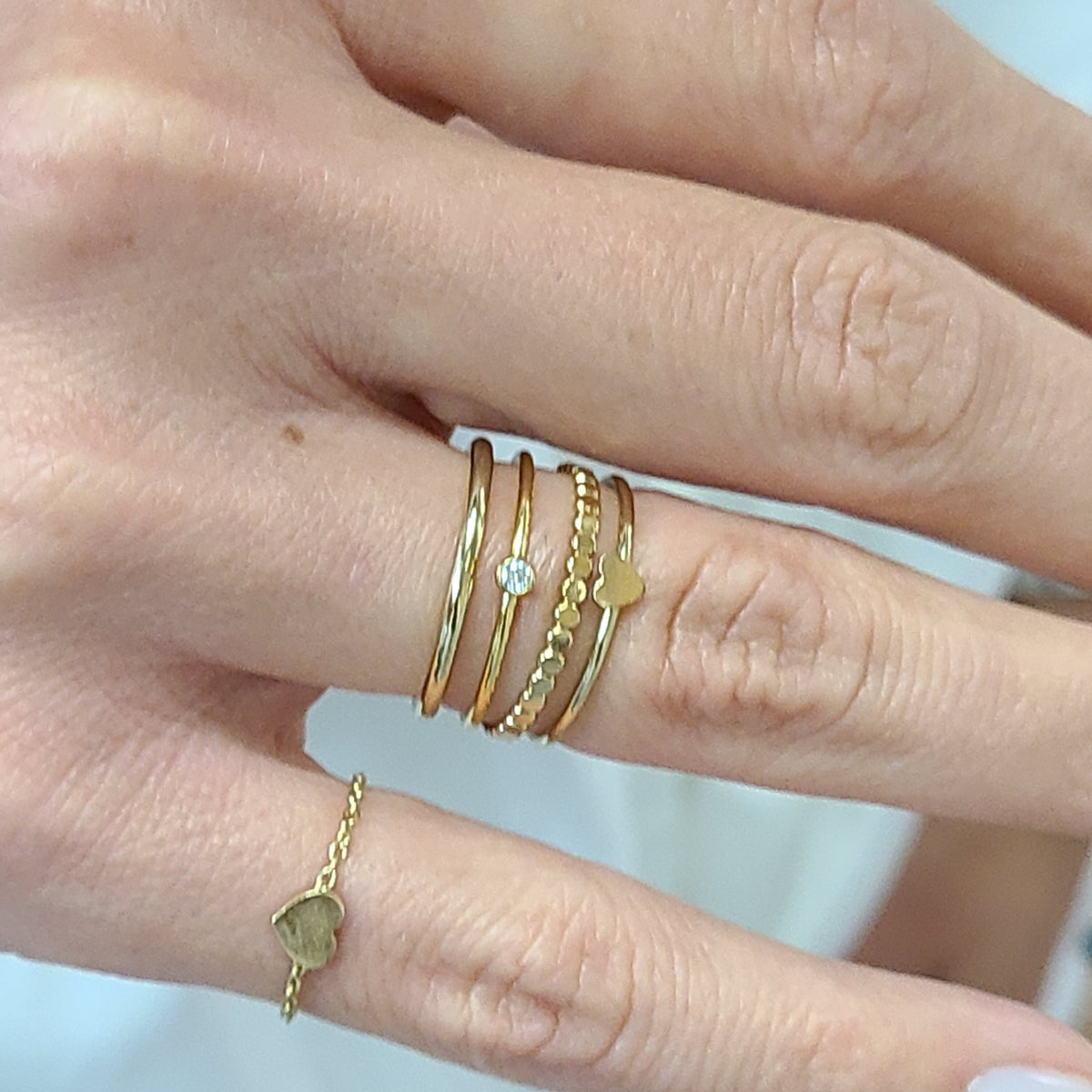 DAINTY Stacking 14k GOLD Filled RING, Delicate 1.5 Mm Wide Band & Simple Plain Ring Jewelry Gift for Women