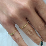 FLAT BEADED 14k Gold Filled RING, Minimalist Style Stack Bead Every Day Stylish Ring for Ladies