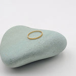 FLAT BEADED 14k Gold Filled RING, Minimalist Style Stack Bead Every Day Stylish Ring for Ladies