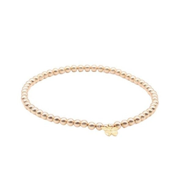 Butterfly Gold Filled Bracelet, Isabella Celini, Gold Filled Beads, Stretch Stacking Bracelet, Boho Chic, Gift for Women, Nature Jewelry