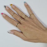 14k GOLD FILLED Disc Band Delicate RING, Tiny Circle & Simple Wedding Band Every Day Stackable Ring