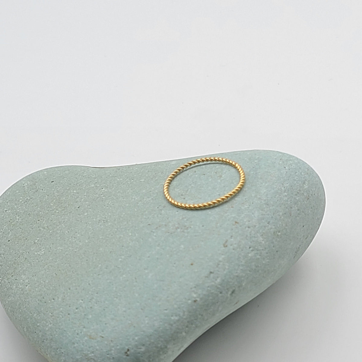 Dainty 14k Gold Filled Twisted Ring, Minimalist Stacking Ring