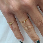 14k Gold Filled DAINTY ZIRCON RING, Minimal Cubic Zirconia Cz Gemstone Delicate Stacking Ring for Ladies