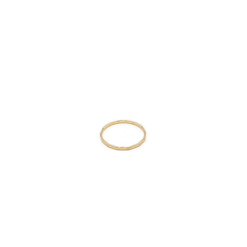 14k Gold Filled DAINTY HAMMERED RING, Delicate Thin Band Stackable Stylish Ring for Ladies