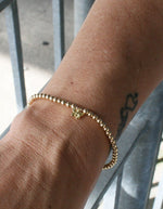 Butterfly Gold Filled Bracelet, Isabella Celini, Gold Filled Beads, Stretch Stacking Bracelet, Boho Chic, Gift for Women, Nature Jewelry