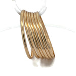 Set Of 7 Bangles- Durable Gold Plated Stackable Bangle Bracelets Perfect For Women And Bridesmaid Gift