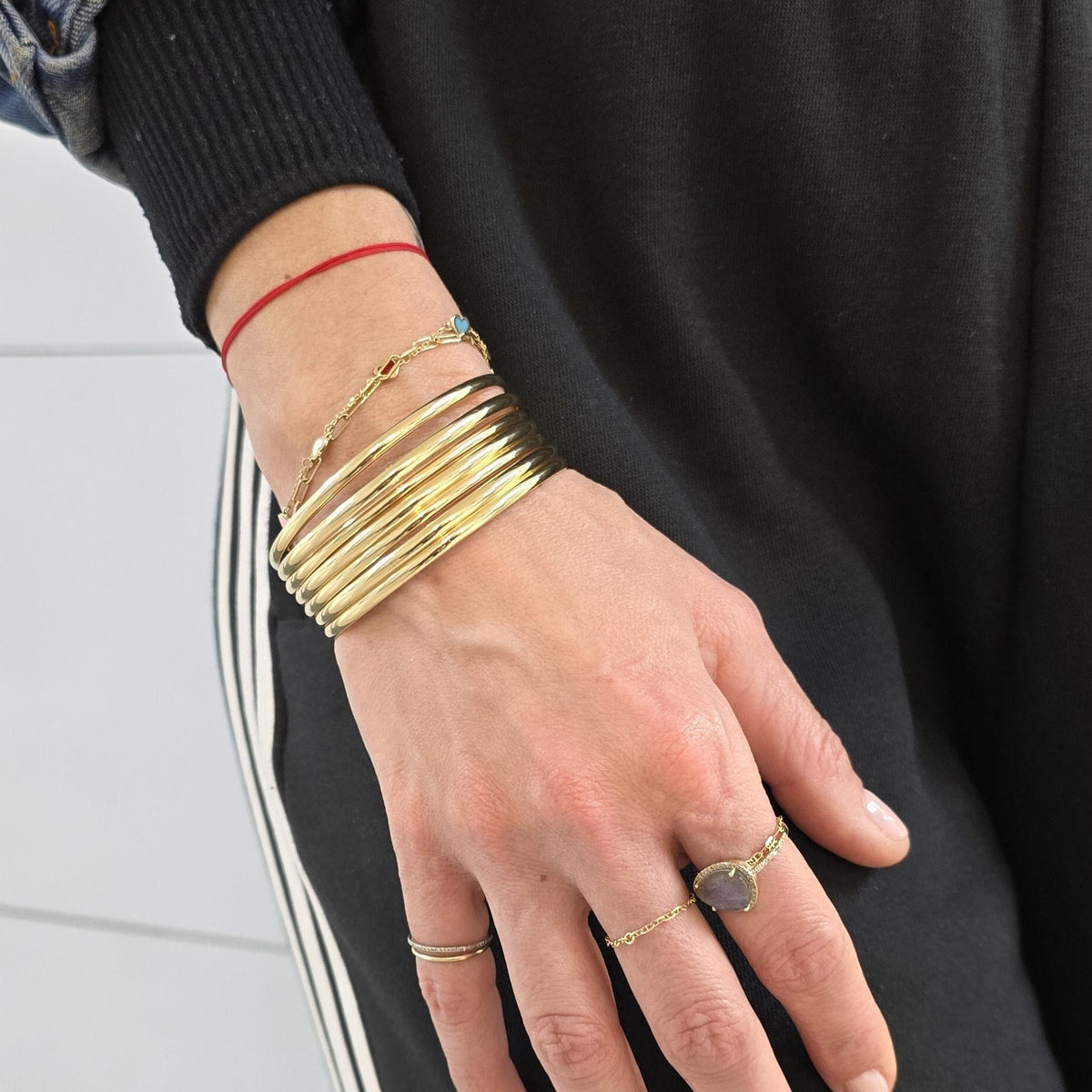Gold Plated Bangle, Simple Gold Bracelet, Gold Bangle Bracelet