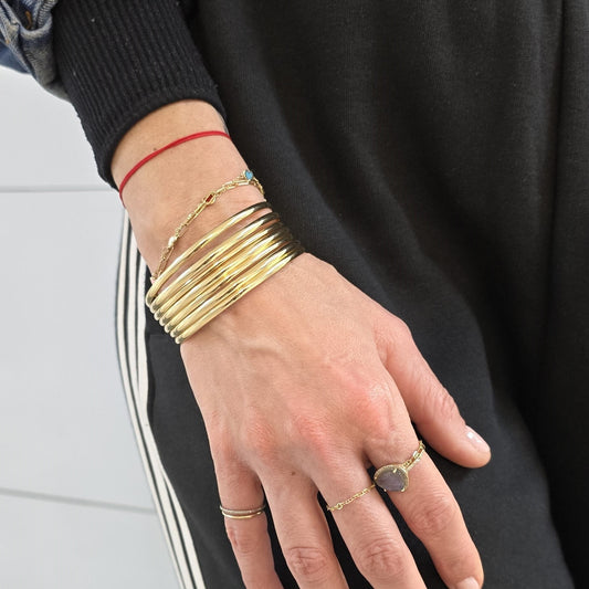 Gold Plated Bangle, Simple Gold Bracelet, Gold Bangle Bracelet