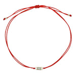 Red String Cord Bracelet with 14kt Solid Gold Sapphire Pendant