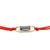 Red String Cord Bracelet with 14kt Solid Gold Sapphire  Pendant