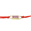 Red String Cord Bracelet with 14kt Solid Gold Sapphire  Pendant