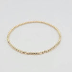 14K Gold Filled 3 mm Beaded Anklet for Women - Tarnish-Free Waterproof Jewelry