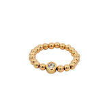 14kt Gold Filled Stacking Ring 3mm with CZ Pendant