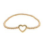 Gold-Filled Heart Pendant Stacking Bracelet - Layering Bracelet for Women